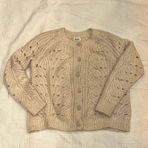 Little Moon Beige cardigan size small